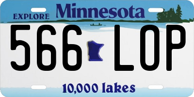 MN license plate 566LOP
