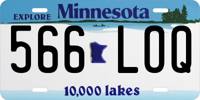 MN license plate 566LOQ