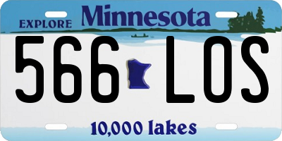 MN license plate 566LOS