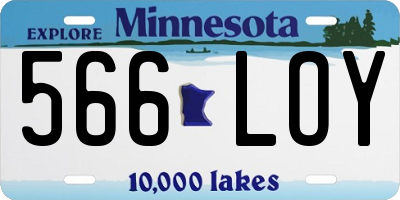 MN license plate 566LOY