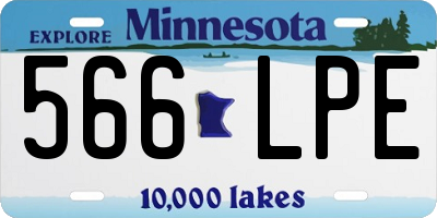 MN license plate 566LPE