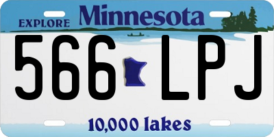 MN license plate 566LPJ