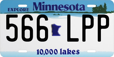 MN license plate 566LPP