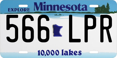 MN license plate 566LPR