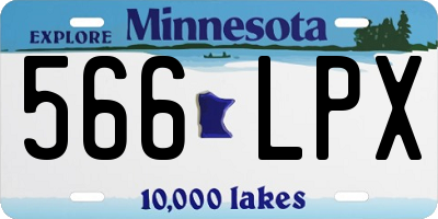 MN license plate 566LPX