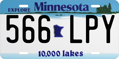 MN license plate 566LPY