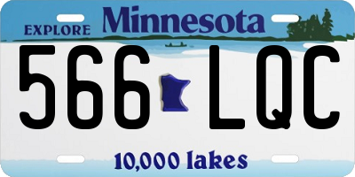 MN license plate 566LQC