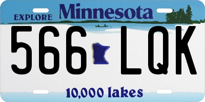MN license plate 566LQK
