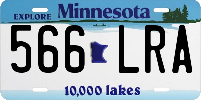 MN license plate 566LRA