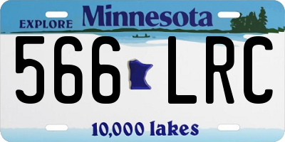 MN license plate 566LRC