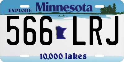 MN license plate 566LRJ