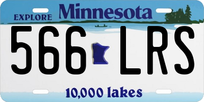 MN license plate 566LRS