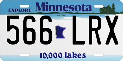 MN license plate 566LRX