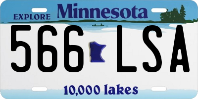 MN license plate 566LSA