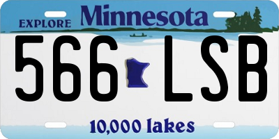 MN license plate 566LSB