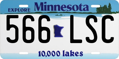 MN license plate 566LSC