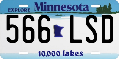 MN license plate 566LSD