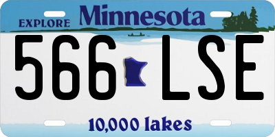 MN license plate 566LSE