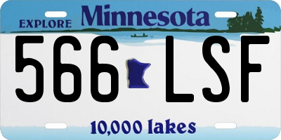 MN license plate 566LSF