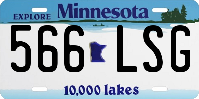 MN license plate 566LSG
