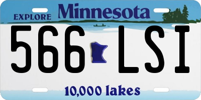 MN license plate 566LSI