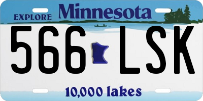 MN license plate 566LSK