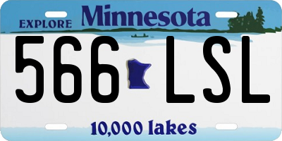 MN license plate 566LSL