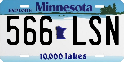 MN license plate 566LSN