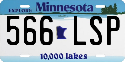 MN license plate 566LSP