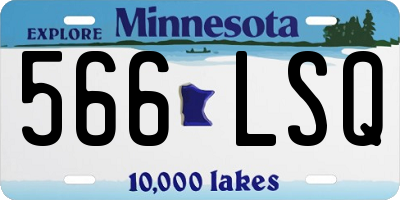 MN license plate 566LSQ
