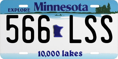 MN license plate 566LSS