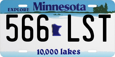 MN license plate 566LST