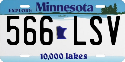 MN license plate 566LSV