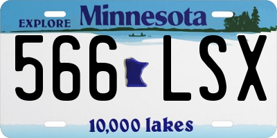 MN license plate 566LSX