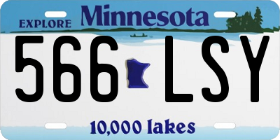 MN license plate 566LSY