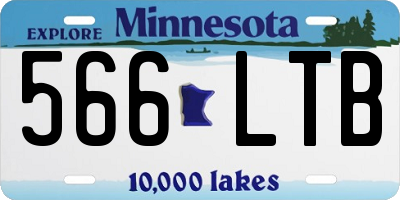 MN license plate 566LTB