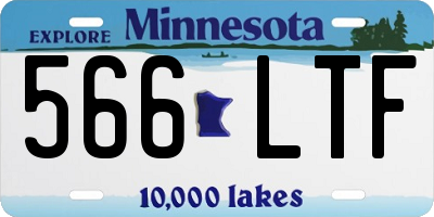 MN license plate 566LTF