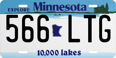 MN license plate 566LTG