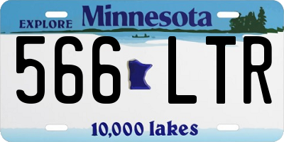 MN license plate 566LTR