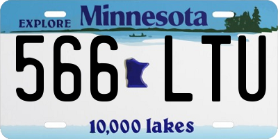 MN license plate 566LTU