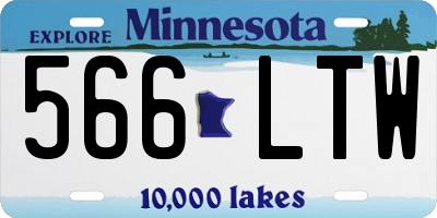 MN license plate 566LTW