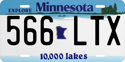 MN license plate 566LTX