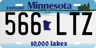 MN license plate 566LTZ