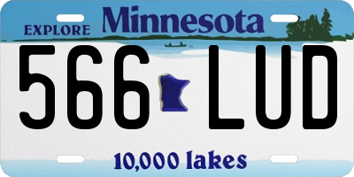 MN license plate 566LUD