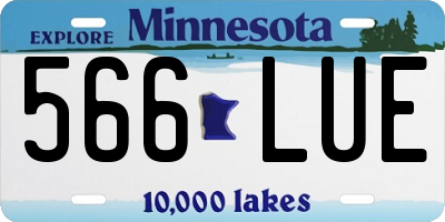 MN license plate 566LUE