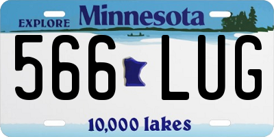 MN license plate 566LUG