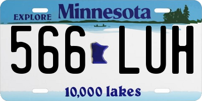 MN license plate 566LUH