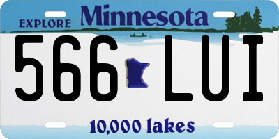 MN license plate 566LUI