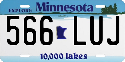 MN license plate 566LUJ