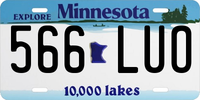 MN license plate 566LUO